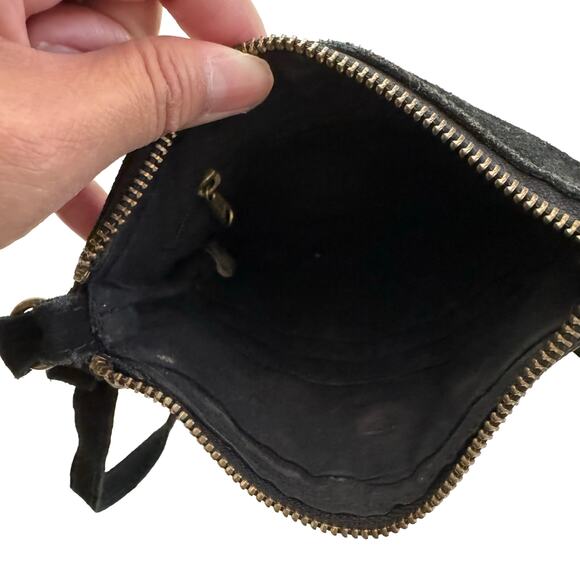 FREE PEOPLE Black Suede Grommet Studded Crossbody Bag - Picture 6 of 8